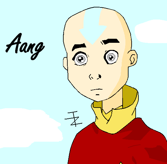 Aang on Ms Paint by Reach4thestars
