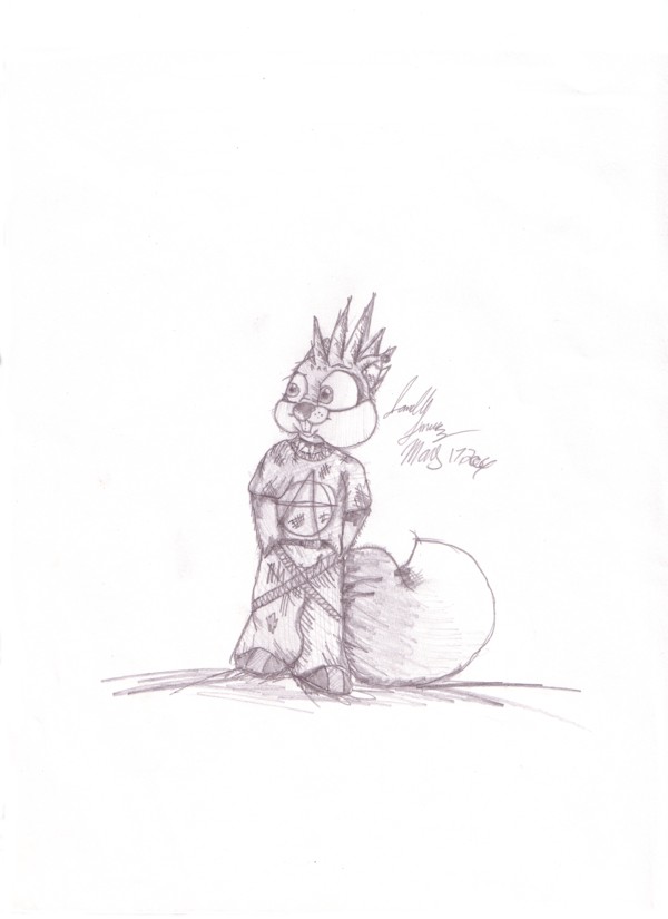Punky Squirrel~ by RebeliousSquirrel_Kill_Tediz_
