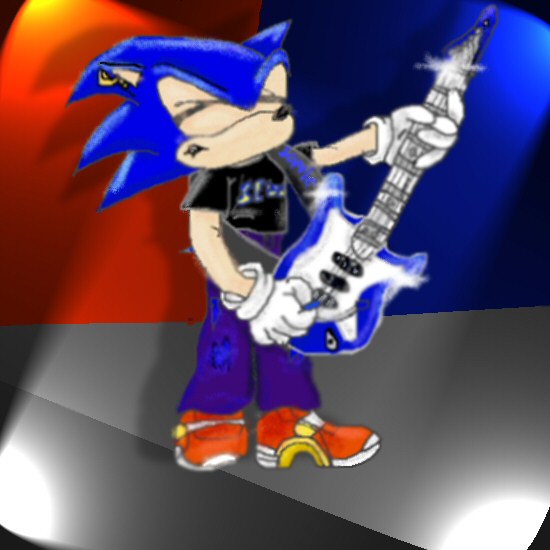 Sonic and his Guitar by Rebellicious