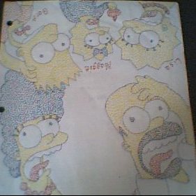Dotted Simpsons Bart, Lisa, Maggie, Marge by RedFlame55