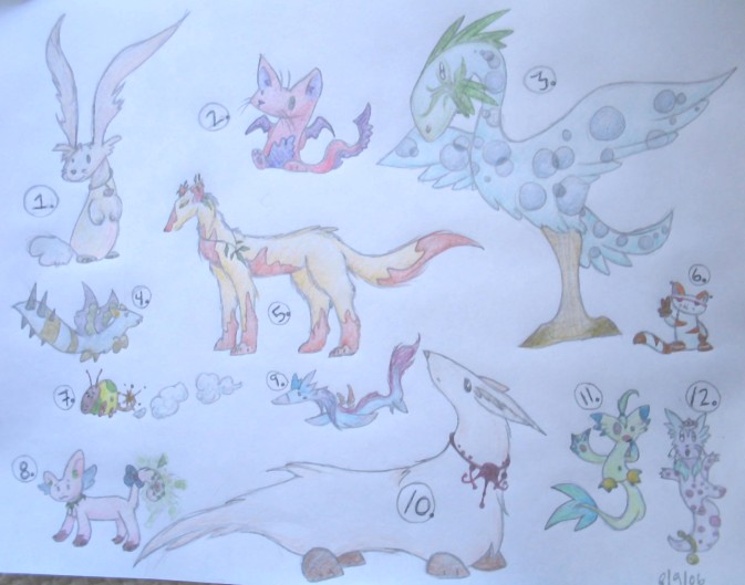Group of Random Adoptable Creatures! by RedPaint