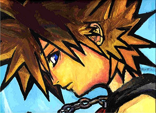 Painting of Sora by Red_Quatre