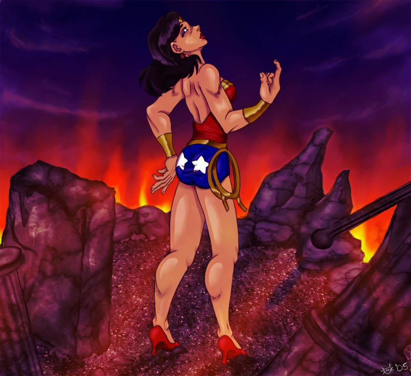 Wonder Woman kicks your butt by Reepicheep-chan