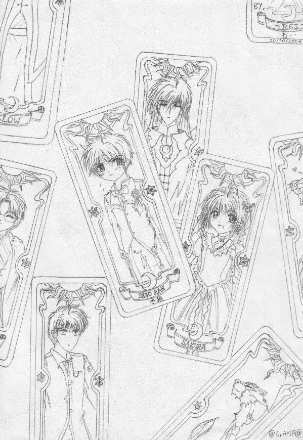 Cardcaptor Sakura characters as Clow Cards by Rei-chan