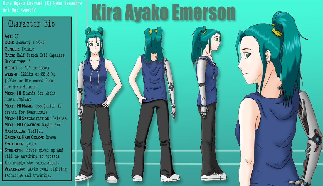 Kira Ayako Emerson OC by Reno317