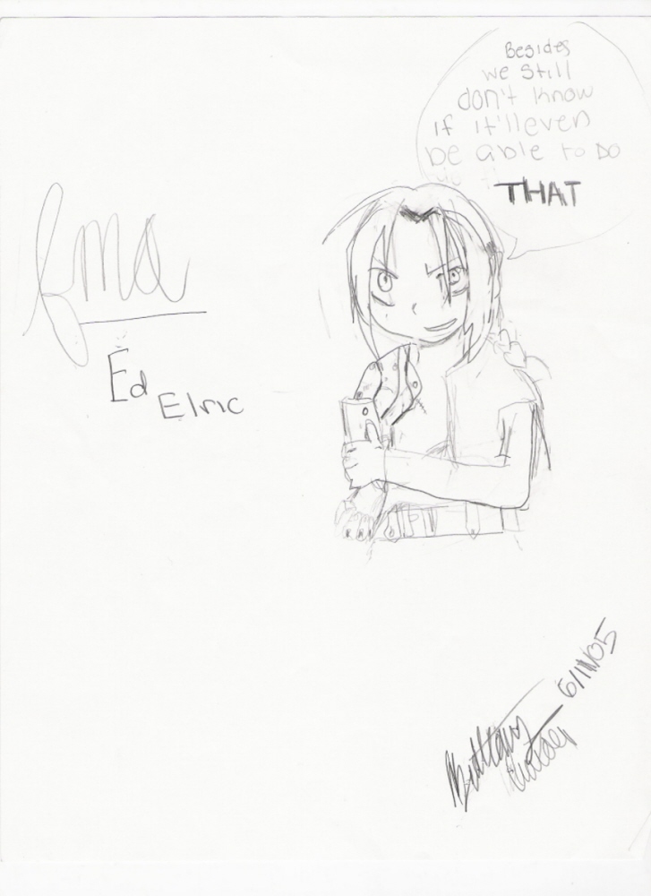 Ed Elric (picture and quote from Volume 1) by Rens_Lover
