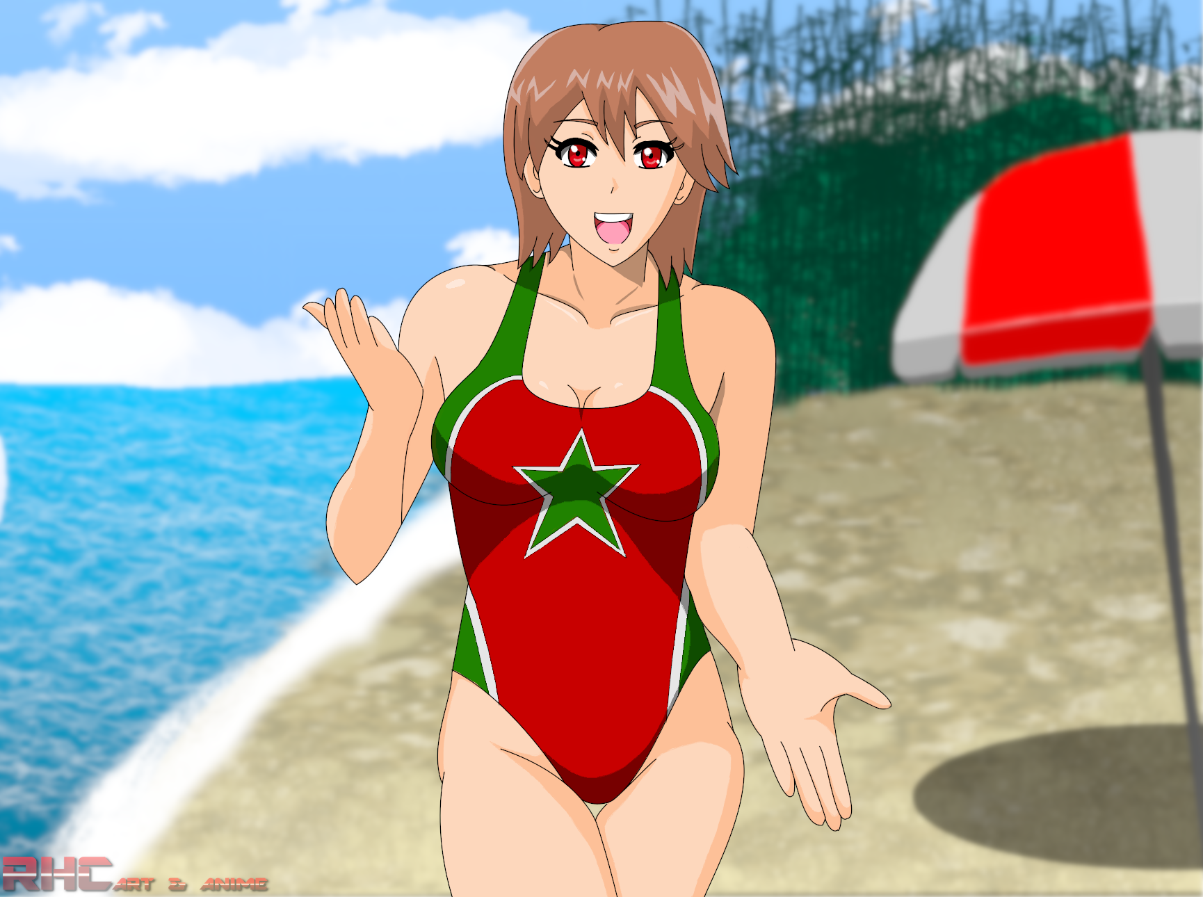 Noelle at the beach by RevolutionHellCowboy