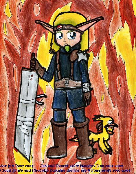 Jak dressed as... Cloud Strife? by Rexy