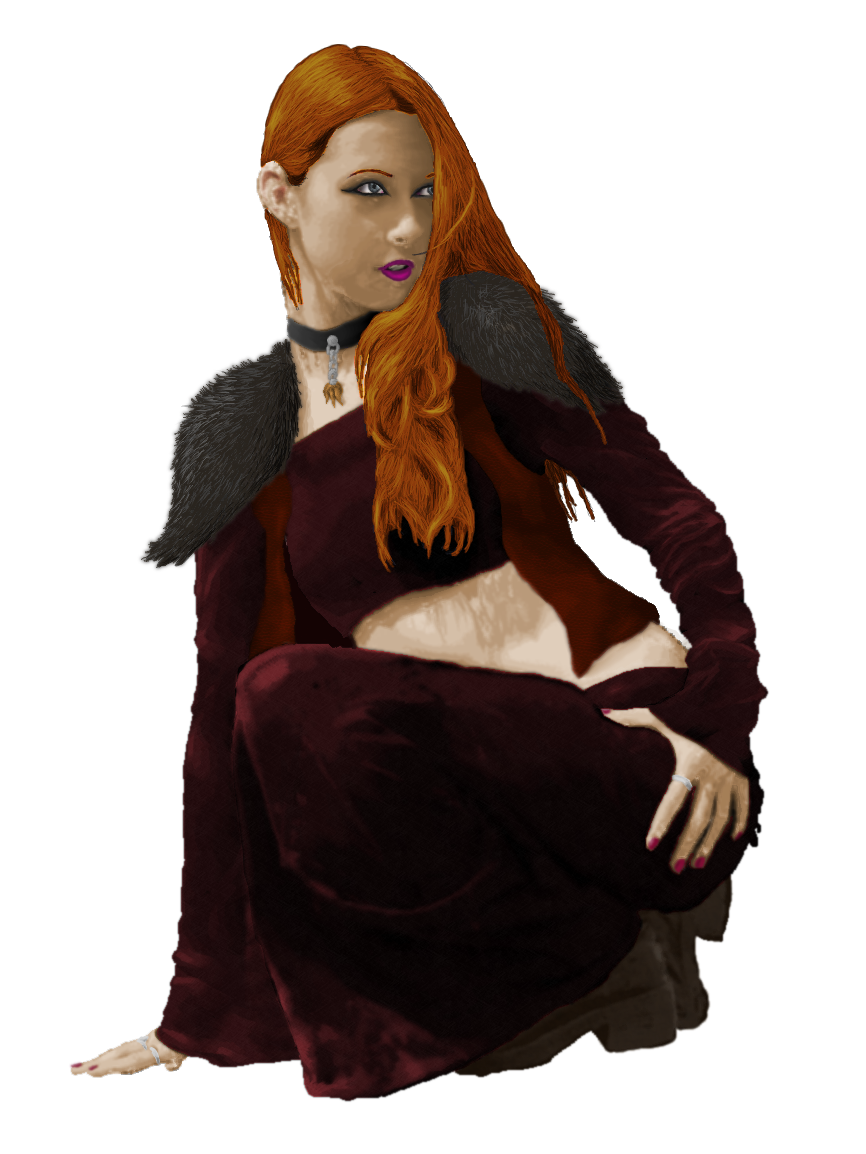 Rhetja - kneeling by Reywynn