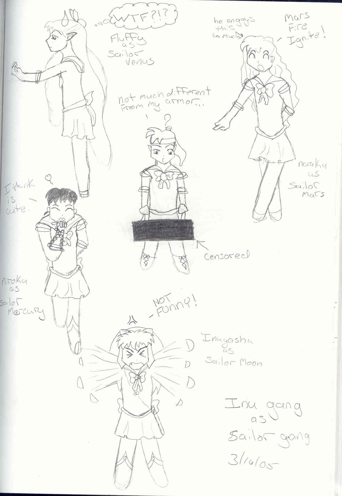 InuYasha as Sailor Moon! by RiceBallsandGreenTea