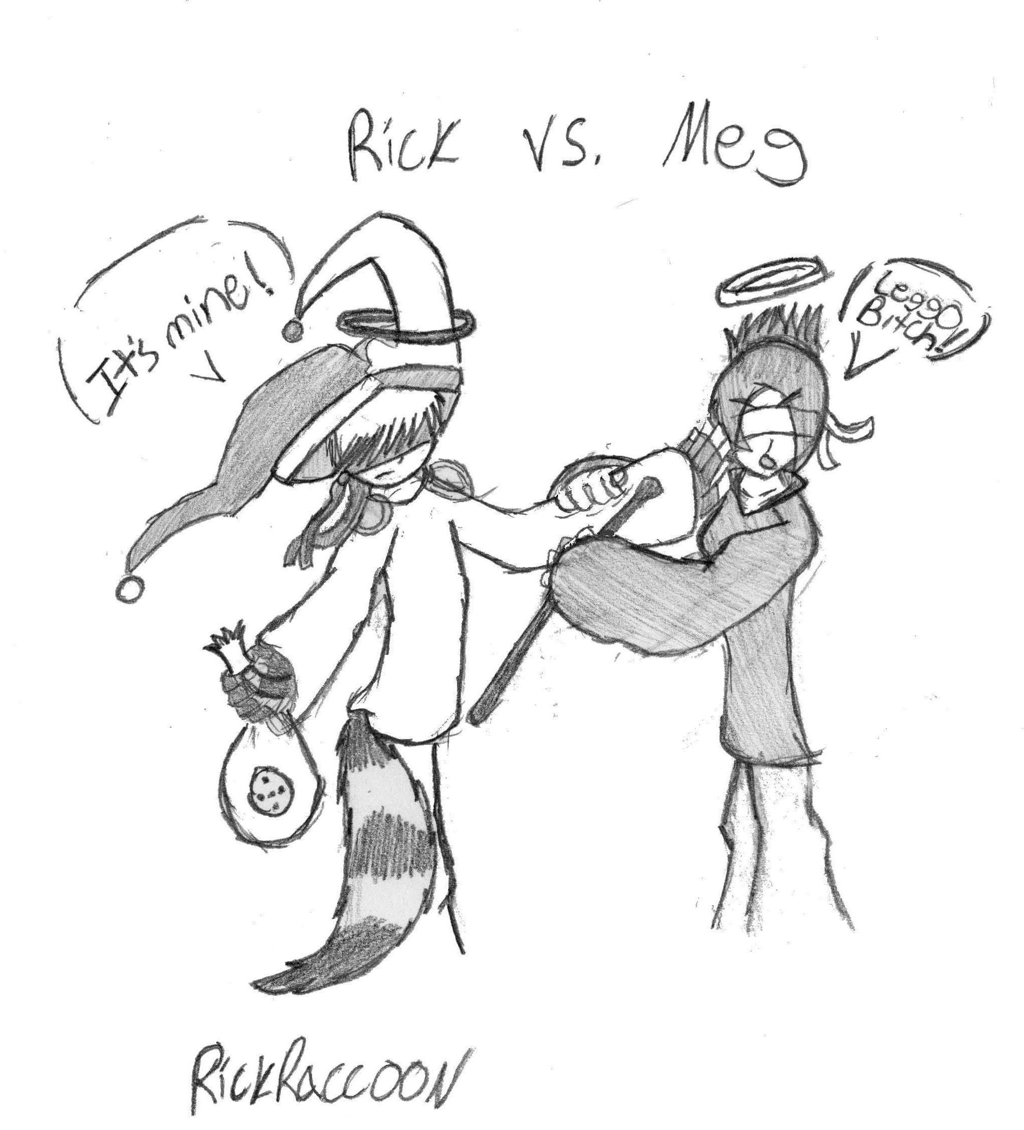 Rick VS Meg by RickRaccoon