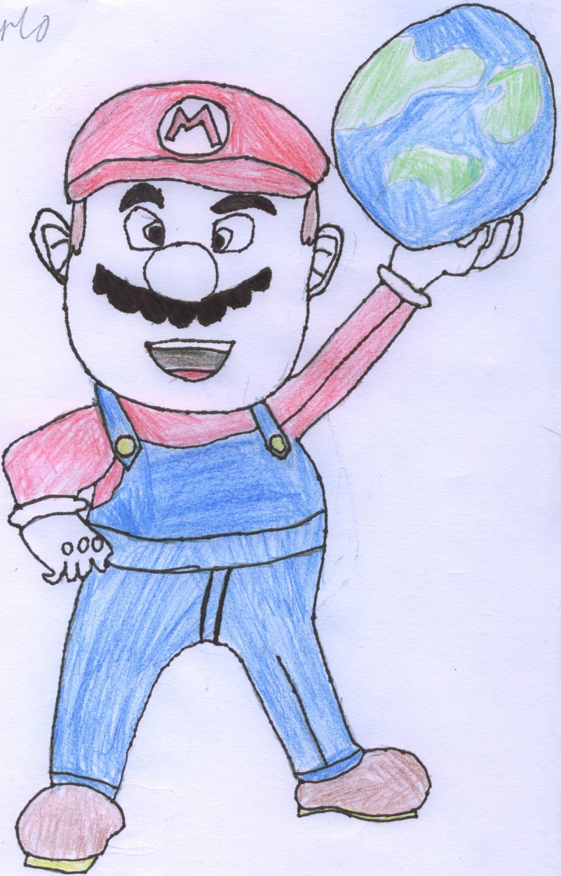 Mario Holding world by Ridley