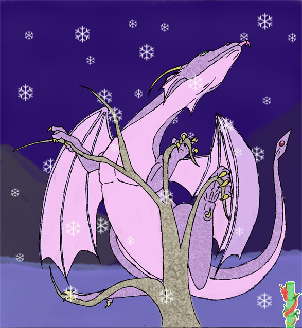 Dragon in a tree by Rikuchan