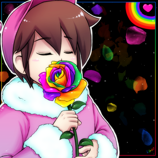 Rainbow Rose by Rikusgurl