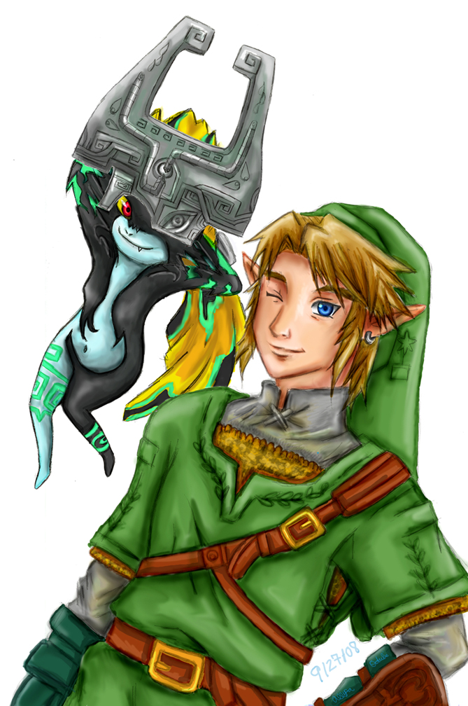 Midna and Link by Rinkuchan