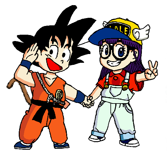 Goku and Arale (revised) by RisanF