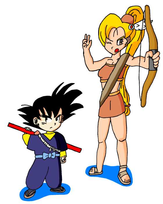 Goku and Daidai by RisanF