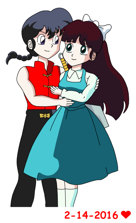 Ranma and Ukyo - V-Day 2016 by RisanF