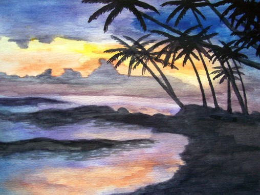 Water Color landscape MUST SEE by Risska