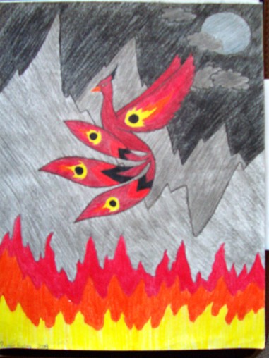 Phoenix over Fire by Risska