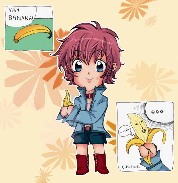 Shuichi's Banana by River_Phoenix