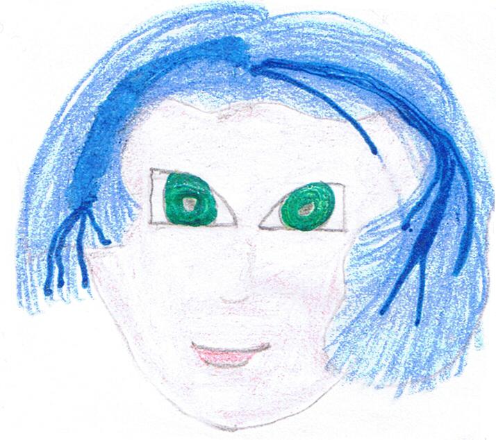 Random lady with blue hair by Rockingfrog