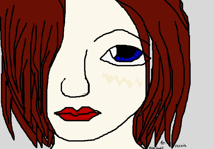 Alexia! ^_^ My first good Face Shot on MS Paint by RoseKitsune