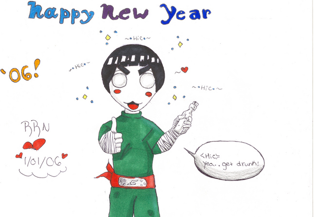 *Happy New Year* Rock  Lee Style by Rosy_Red_Nightmare