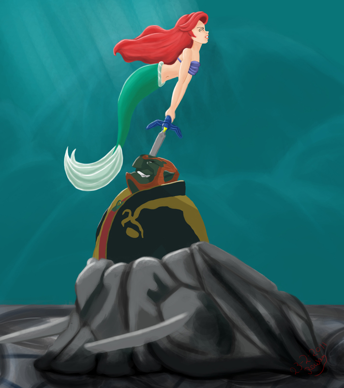 Ariel and Ganondorf by Rowena-white
