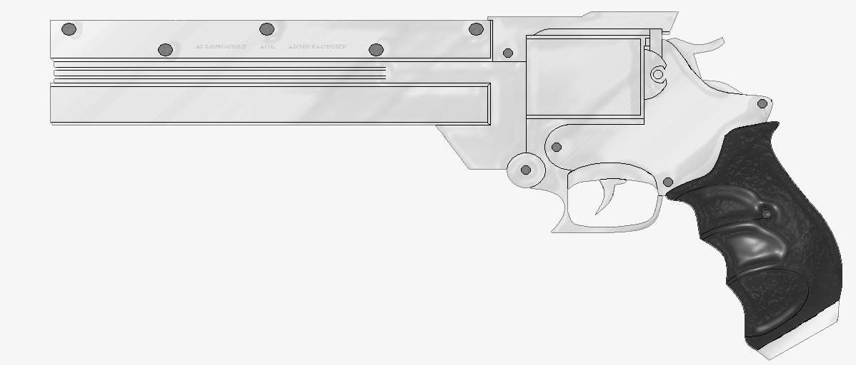 Vash the Stampede's Revolver WIP II by RoxasXIII