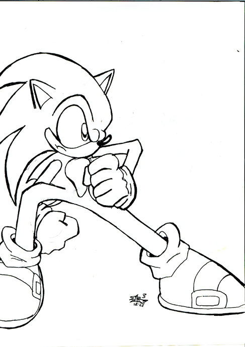 Sonic in INk by Rugdog