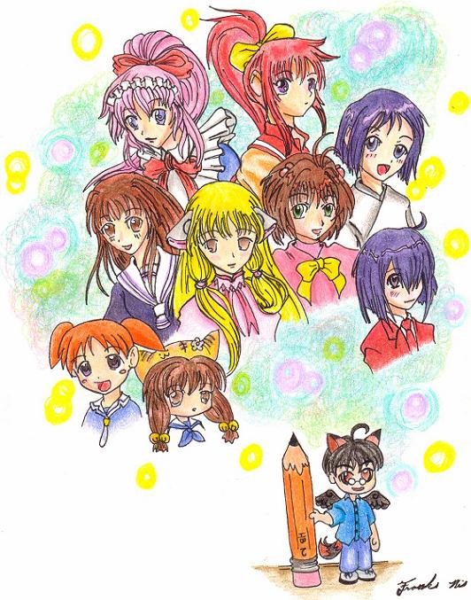 Bunch of random anime girls by Rune