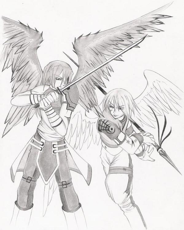 Clash of the angels (Request by karasuhybrid) by Rune