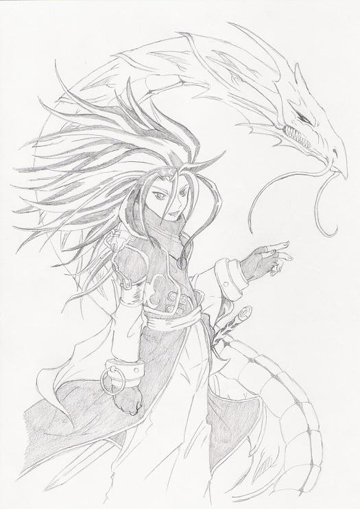 Majeh with dragon by Rune