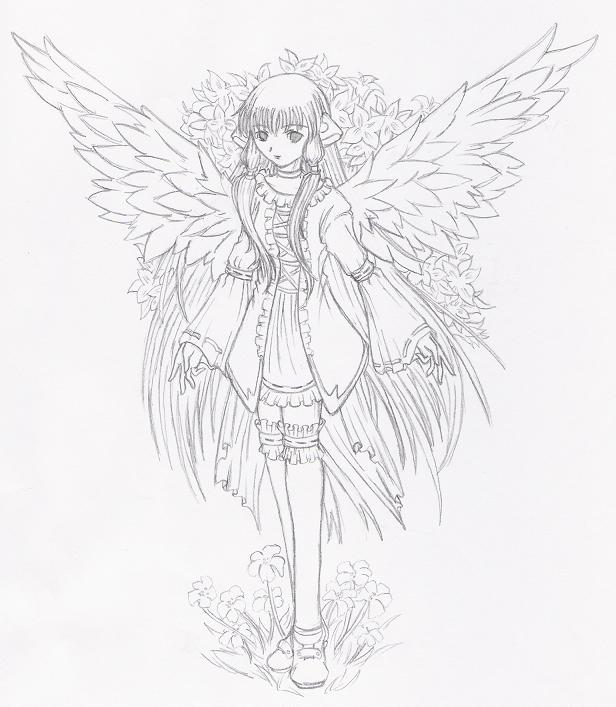 Chi with Angel wings by Rune