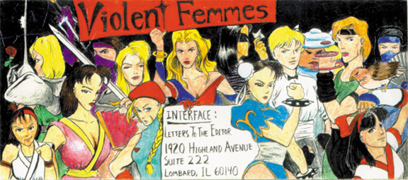Envelope Art 3!! The girls of fighting games, 1993 by RurouniKJS