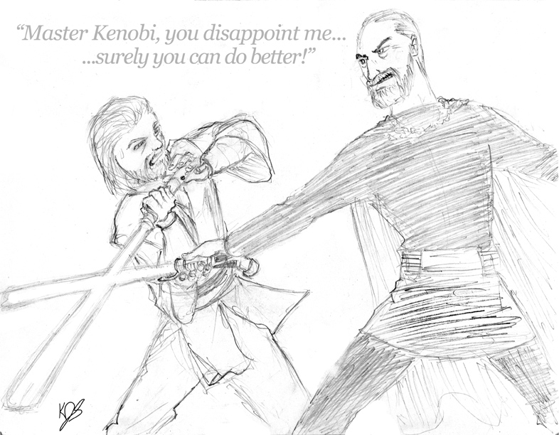 Duel series: Dooku vs. Kenobi (AOTC) by RurouniKJS