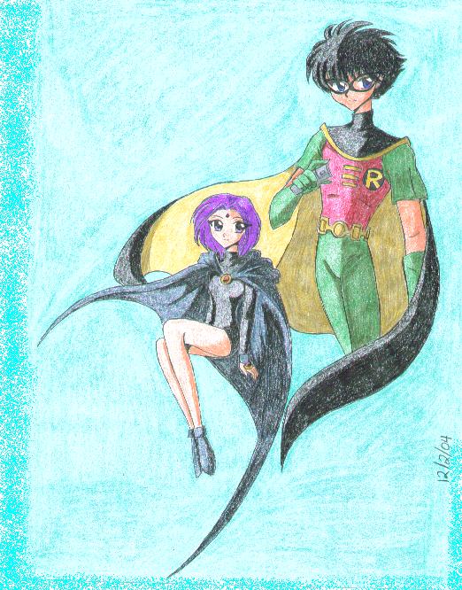 Raven and Robin: Birds of a Feather (Art request) by Rurouni_Gemini83