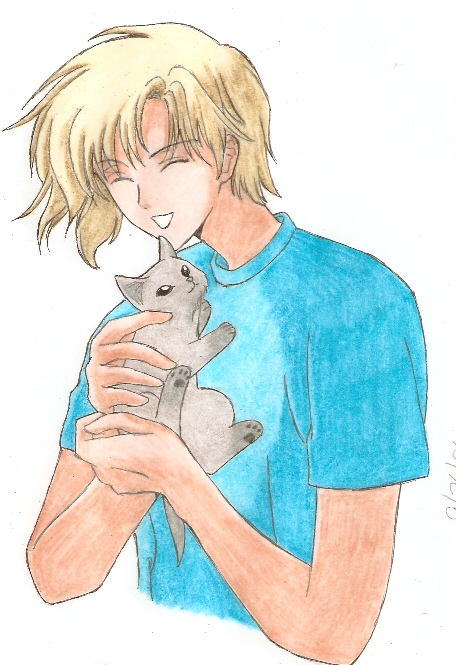 A Boy and his Cat by Rurouni_Gemini83