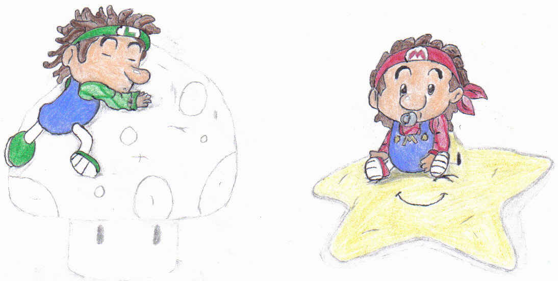 Luigi &amp; Mario as babies *ghetto style!!!* by Ryoten