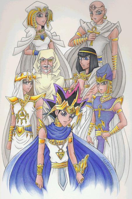Pharaoh and his Priests by RyouGirl