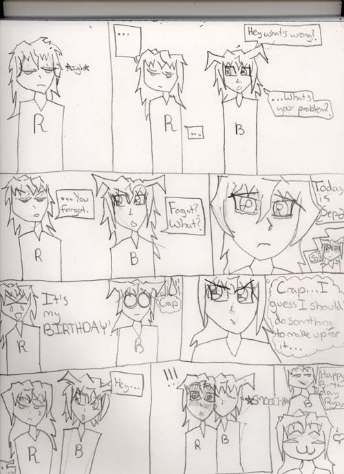 Ryou and Bakura Birthday Comic by Ryou_Lover_4325