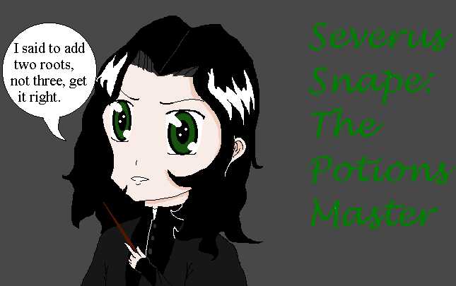 A Severus Snape chibi- potions master by RyukiRaven