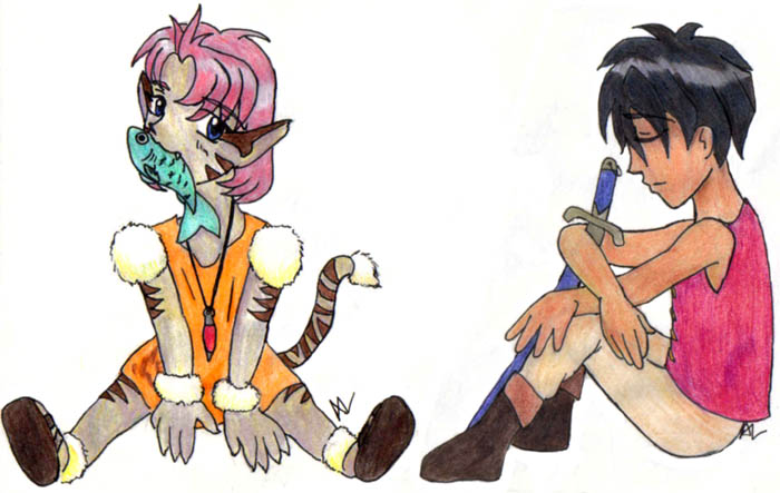 Merle and Van Chibis by Ryuko
