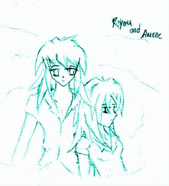 *Ryou and his sister Amane* by RyukoKaiba