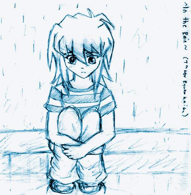 Ryou-kun in the rain by RyukoKaiba