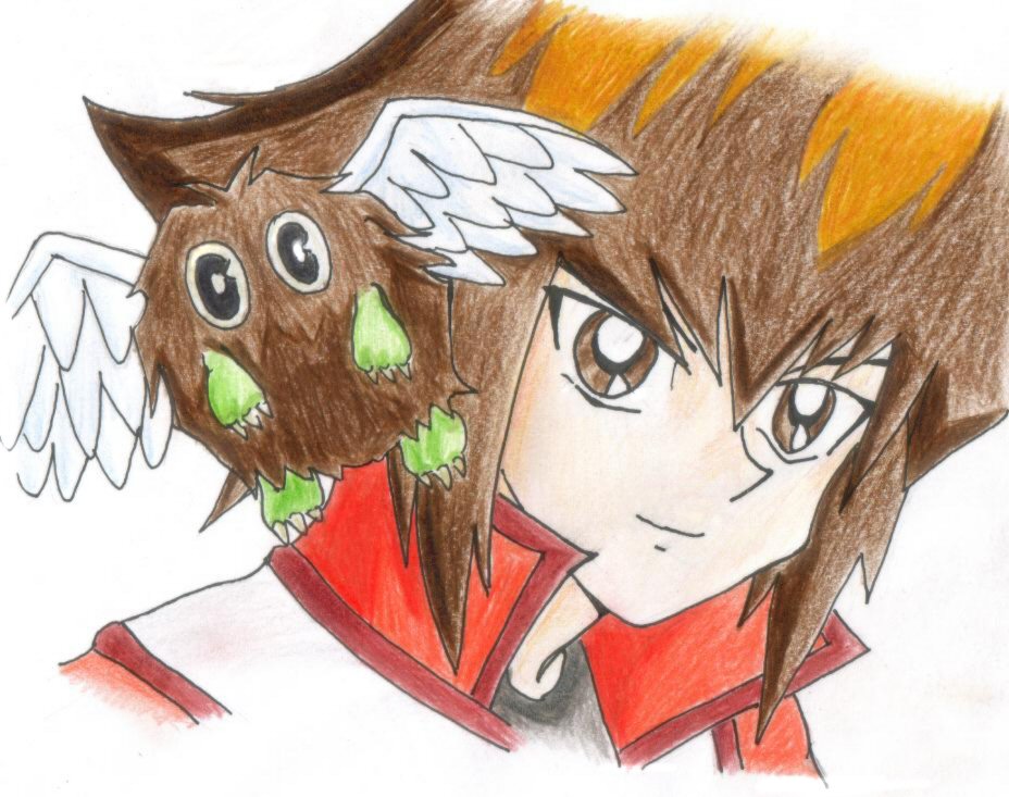 Yuuki Judai and Flyin Angel Kuriboh ^0^ by RyukoKaiba