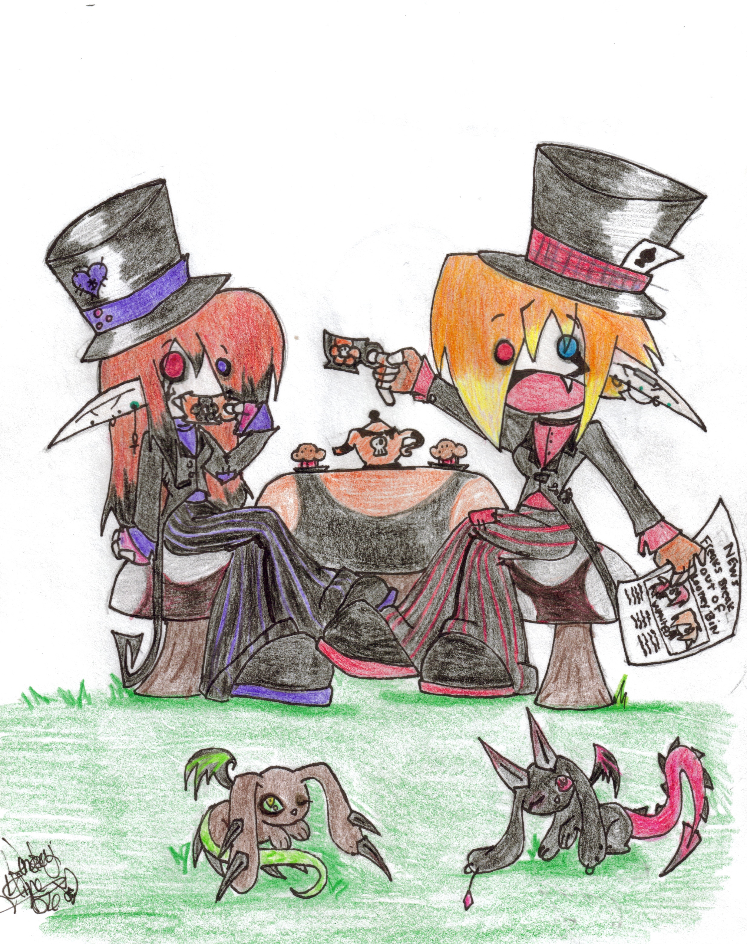Tea Time with a couple of Freaks! by ragdoll21092