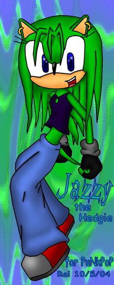 Jazzy the Hedgehog (trade with PuNkPoP) by rais_hedgehogs