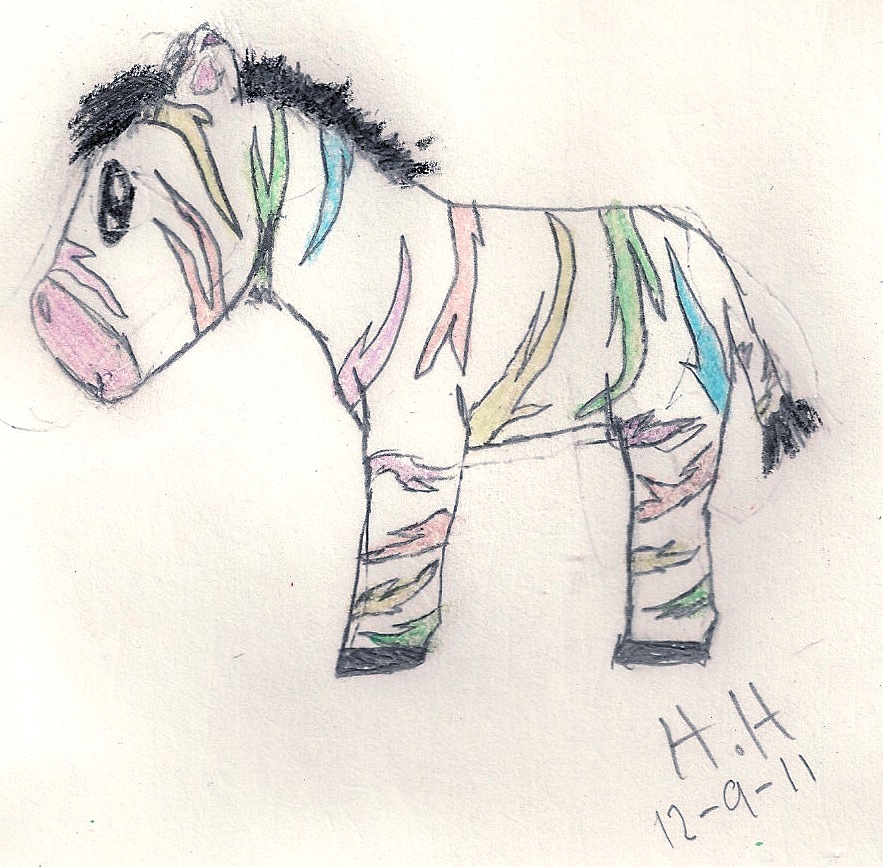 Rainbow Zebra Buddy by randomrawr068